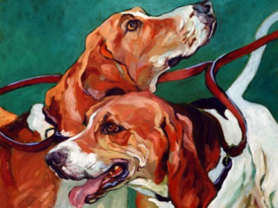 Coupled Hounds, II by Gail Dee Guirreri Maslyk