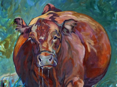 Portrait of a Red Angus, I by Gail Dee Guirreri Maslyk