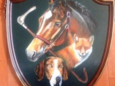 Horse, Fox and Hound Crest by Debbie   Cadenas