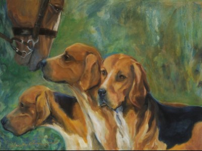 Horse and Hounds ll by Leslie Anthony