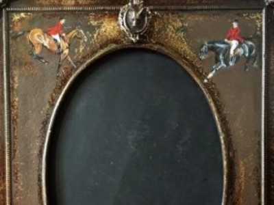 Hunt and Hound Mirror by Debbie   Cadenas