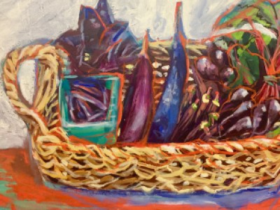 Purple Vegetables in a Basket