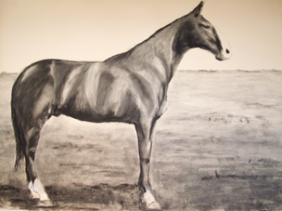 Old Baldy, General Mead's beloved horse by Nancy   Whitin