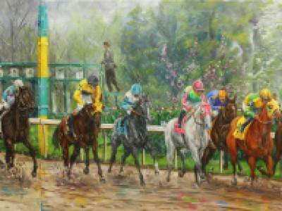 Seasons of Oaklawn - triptych by Renee Torbit