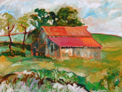 Lucy's Cow Barn - Cow Hill Blacksburg VA by Gail Dee Guirreri Maslyk