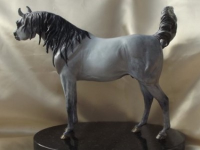 Halim Cyril 'Gentle Master' hand detailed Dove Gray Arabian