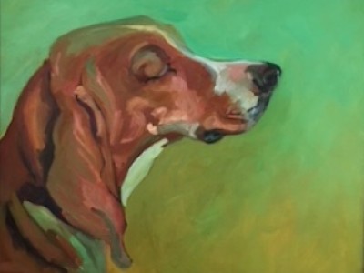 Orange County Hound Study by Gail Dee Guirreri Maslyk