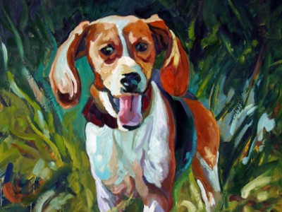 Jingle, a Beagle Portrait by Gail Dee Guirreri Maslyk