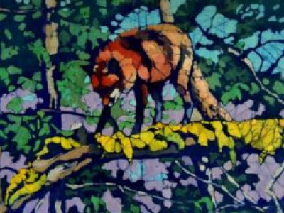 Tree Fox by Leslie Sorg