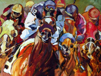 Belmont Races by Gail Dee Guirreri Maslyk