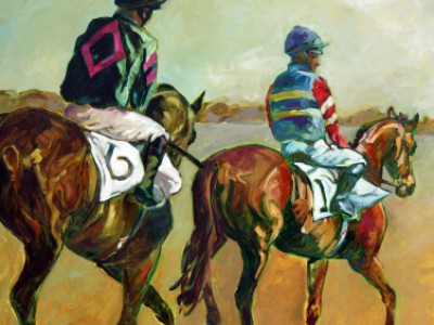 Jockeys, I by Gail Dee Guirreri Maslyk