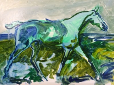 The Grey Mare aft Munnings by Gail Dee Guirreri Maslyk