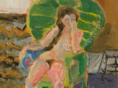 Woman in Green Chair