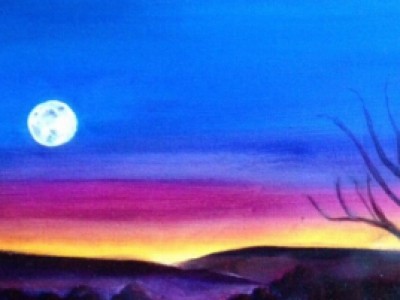 Moonrise Over High Meadow by Sue Lyman