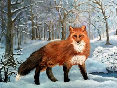 Hunting in the Snow by Theresa   Bohn