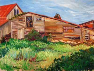 Lucy's Pig Barn, Cow Hill III by Gail Dee Guirreri Maslyk
